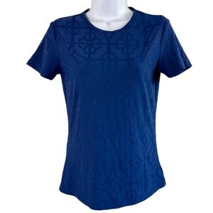 J McLaughlin Womens Textured Top Sz S Catalina Cloth Stretch Knit Preppy Coastal